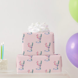 Papel De Regalo Flamingo