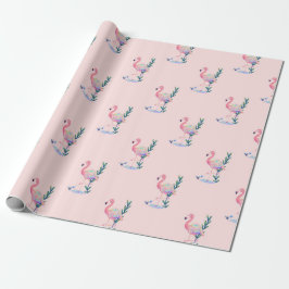 Papel De Regalo Flamingo