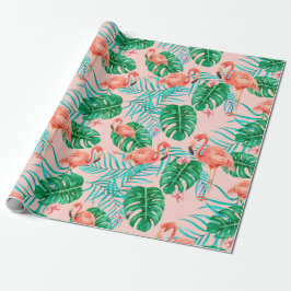 Papel De Regalo Flamingo