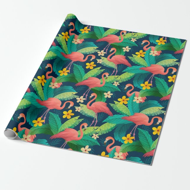 Papel De Regalo Flamingo (Desenrollado)