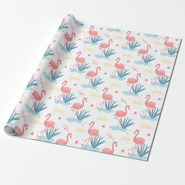 Papel De Regalo Flamingo (Desenrollado)