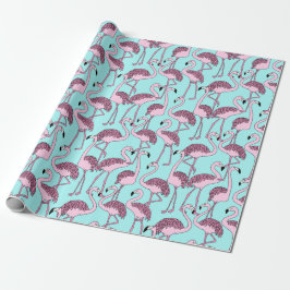 Papel De Regalo Flamingo
