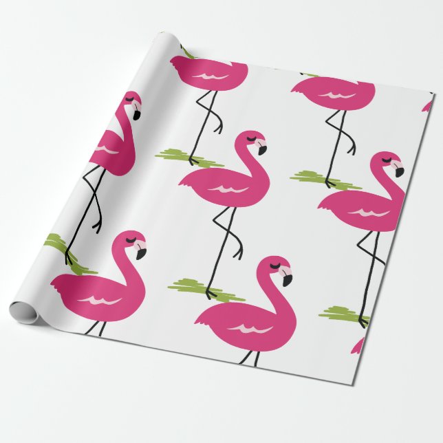Papel De Regalo Flamingo (Desenrollado)
