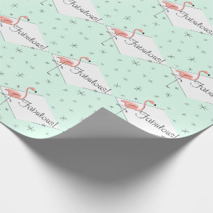 Papel de regalo Flamingo Aqua diamante ¡Fabuloso!