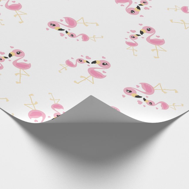 Papel De Regalo Flamingo Baby Shower Cute Tropical (Esquina)