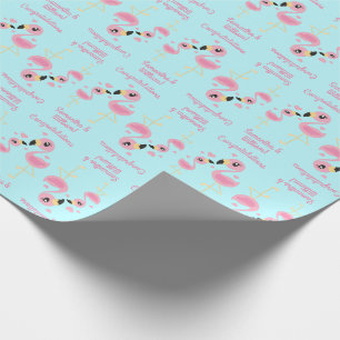 Papel De Regalo Flamingo Baby Shower Cute Tropical