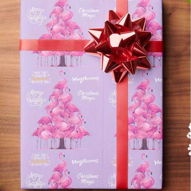 Papel De Regalo Flamingo christmas  (Subido por el creador)