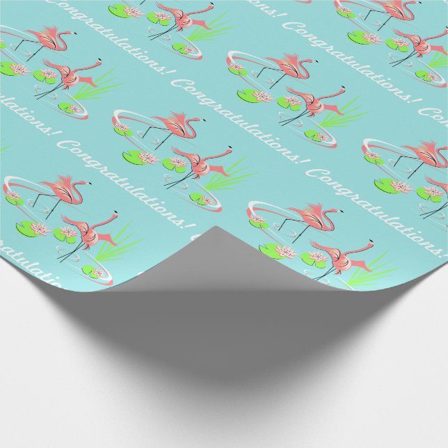 Papel De Regalo Flamingo Fandango Duo 2 Felicidades! (Esquina)