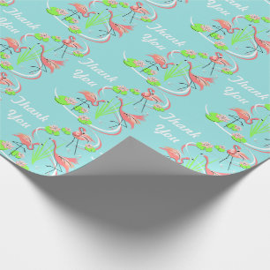 Papel De Regalo Flamingo Fandango Trio Gracias envoltura de regalo
