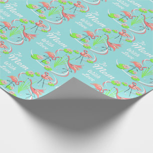 Papel De Regalo Flamingo Fandango Trio Para Mamá Con Amor