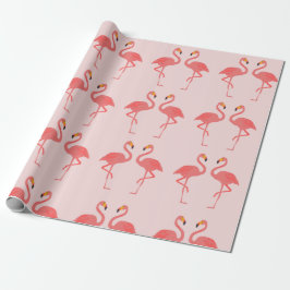 Papel De Regalo Flamingo Love