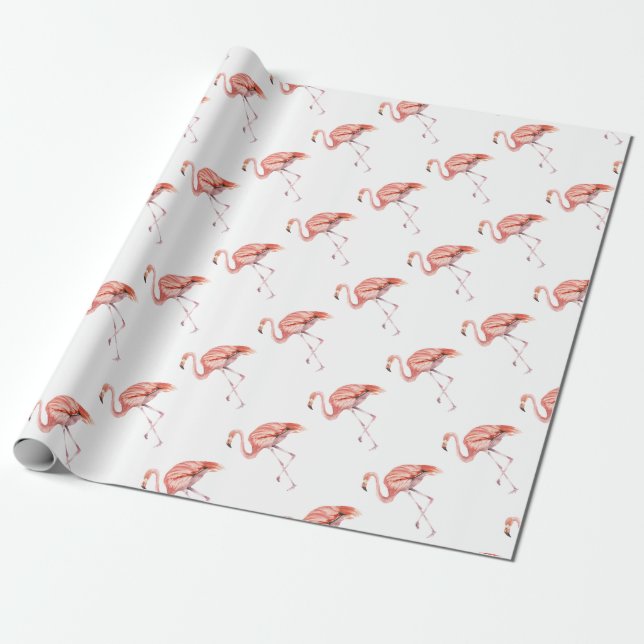 Papel De Regalo Flamingo rosa (Desenrollado)