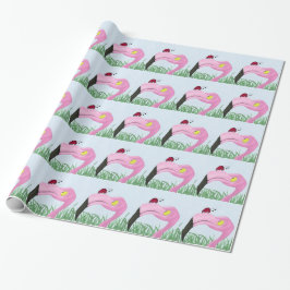 Papel De Regalo Flamingo rosa bonito