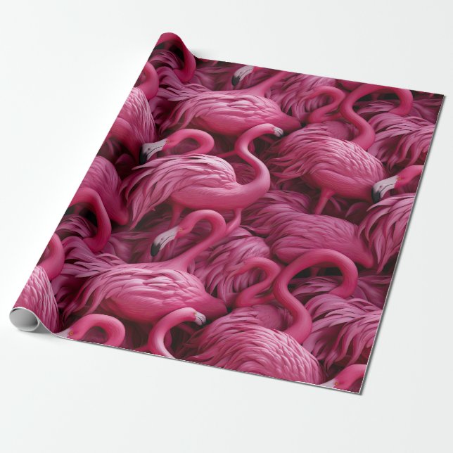 Papel De Regalo Flamingos (Desenrollado)
