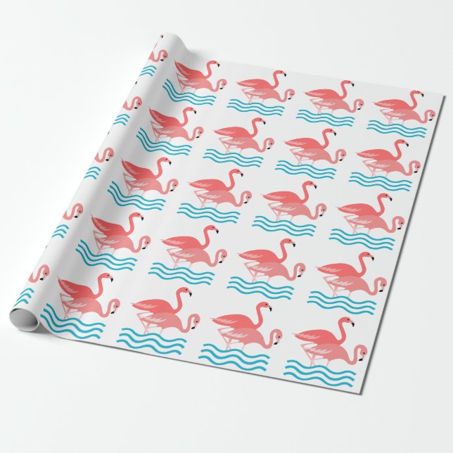 Papel De Regalo Flamingos (Desenrollado)