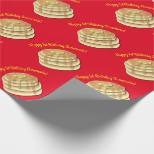 Papel De Regalo Flapjack del partido de cumpleaños del panqueque C