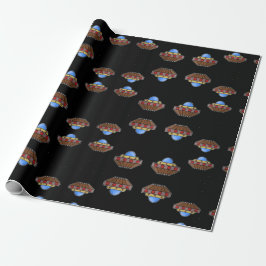 Papel De Regalo Flaufo en negro espacial