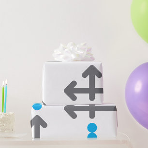 Papel De Regalo Flecha direccional moderna geométrica Minimalista