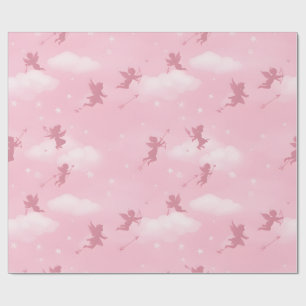 Papel De Regalo Flecha Romántica y Patrón de Nubes