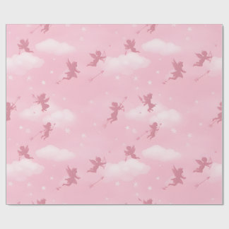 Papel De Regalo Flecha Romántica y Patrón de Nubes