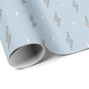 Papel De Regalo Flechas abstractas minimalistas azul bebé