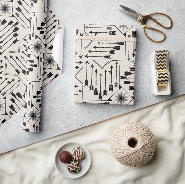 Papel De Regalo Flechas de Boho y Sun V12 ID748 (Artesanía)