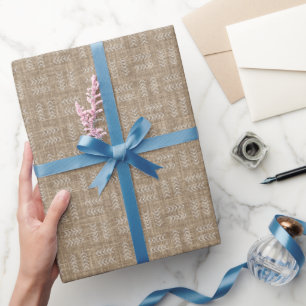 Papel De Regalo Flechas en Lino Caramelo