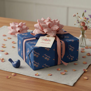Papel De Regalo Flechas florales personalizadas