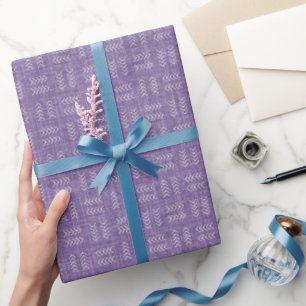 Papel De Regalo Flechas sobre lino púrpura oscuro brezo