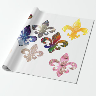 Papel De Regalo Fleur De Lis