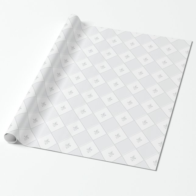 Papel De Regalo Fleur de Lis (Desenrollado)