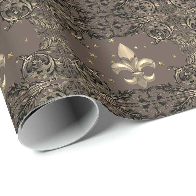 Papel De Regalo Fleur de Lys (Esquina del rollo)