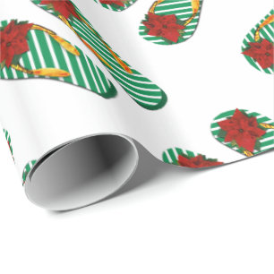 Papel De Regalo Flip Flops de Fiesta de Navidad