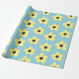 Papel De Regalo Flor amarilla 