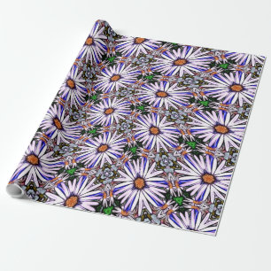 Papel De Regalo Flor de Aster Blanco