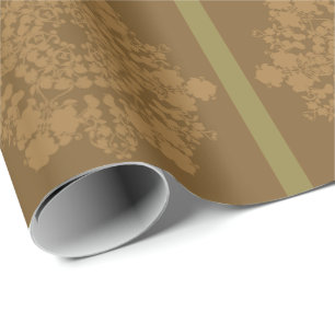 Papel De Regalo Flor de café dorado
