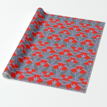 Papel de regalo Flor de Campana Roja