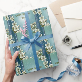 Papel De Regalo Flor de cerezo caprichosa con espárragos