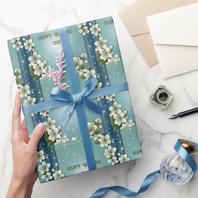 Papel De Regalo Flor de cerezo caprichosa con espárragos (Regalar)