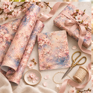 Papel De Regalo flor de cerezo sakura rosa romántico soñador