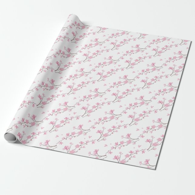 Papel De Regalo Flor de cerezo - Transparente-Fondo (Desenrollado)