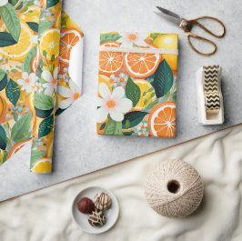 Papel De Regalo Flor de Cita Tropical Floral 