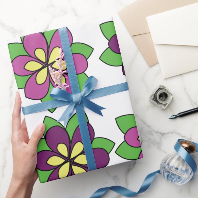 Papel De Regalo Flor de Clemátide Púrpura (Regalar)