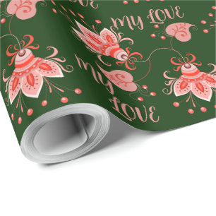 PAPEL DE REGALO FLOR DE COLOR ROSA COMO REGALO PARA TU AMANTE
