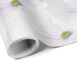 Papel De Regalo Flor de cosmos en Boda blanco Elegancia