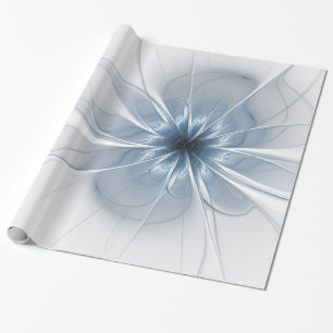 Papel De Regalo Flor de fantasía fractal suave y delicada