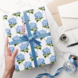 Papel De Regalo Flor de hidrangea azul