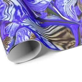 Papel De Regalo Flor de iris púrpura / inclinada / cubierta /