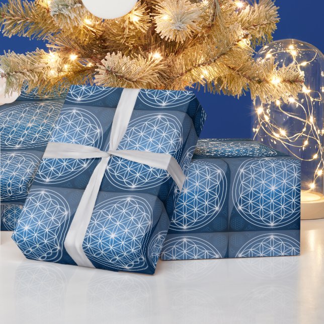 Papel De Regalo flor de la vida geometría sagrada forma semilla de (Vacaciones)