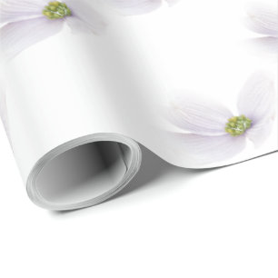 Papel De Regalo Flor de lavanda Cosmos en blanco